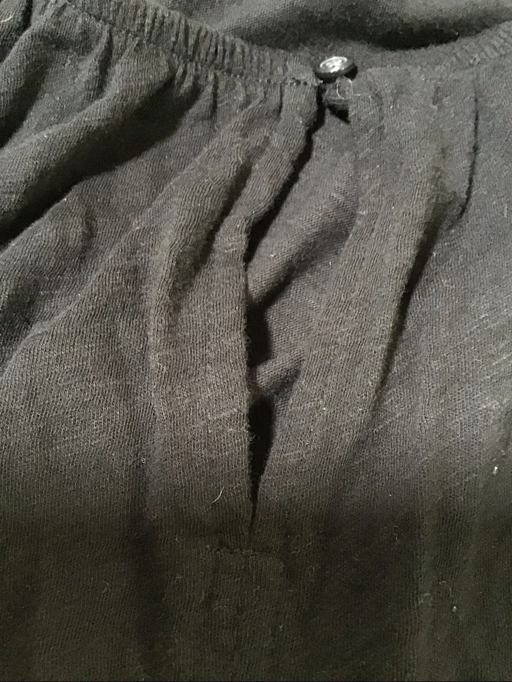 Old Navy Slub Knit Puff Sleeve 100% Cotton Peasant Top Cottage core Whimsigoth